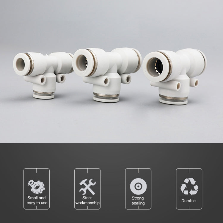 PE-8 LAIZE 10pcs PE T-type Tee Pneumatic Quick Fitting Connector by LAIZE