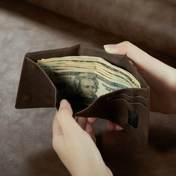 DG.MING M6 Series 3-Fold Multi Card Wallet(Coffee) by bashfashion