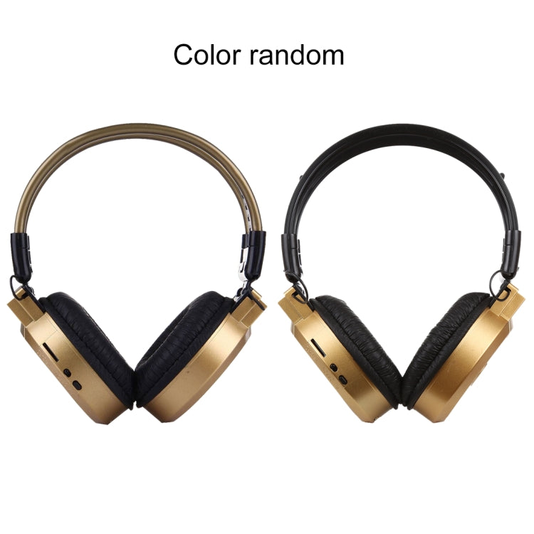 SH-S1 Folding Stereo HiFi Wireless Sports Headphone Headset with LCD Screen to Display Track Information & SD / TF Card, For Smart Phones & iPad & Laptop & Notebook & MP3 or Other Audio Devices(Gold) by bashfashion