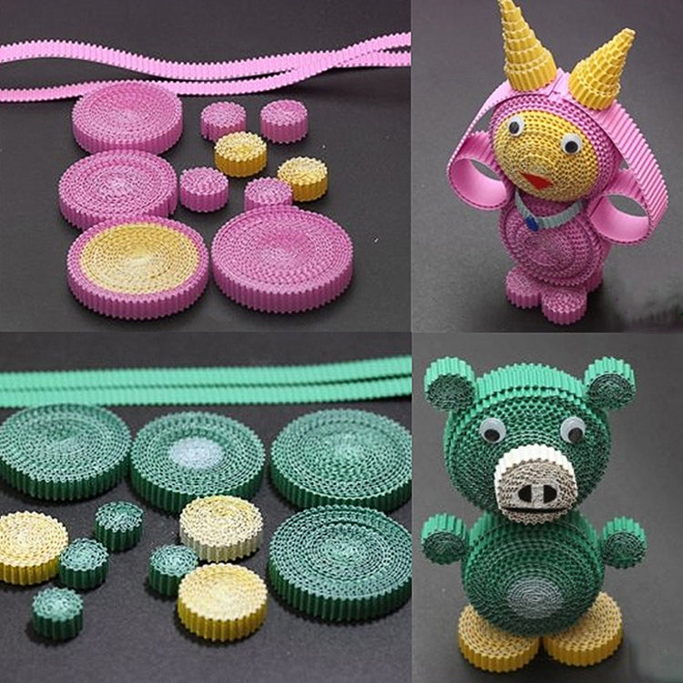 10 Sheets Corrugated Paper Thickened Wrapping Paper Handmade DIY Wrapping Paper Material, Specification: 50x70cm(Lemon Yellow) by bashfashion