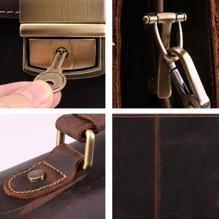 Men Business Briefcase 15.6-Inch Multi-Function Computer Handbag(Blue) by bashfashion