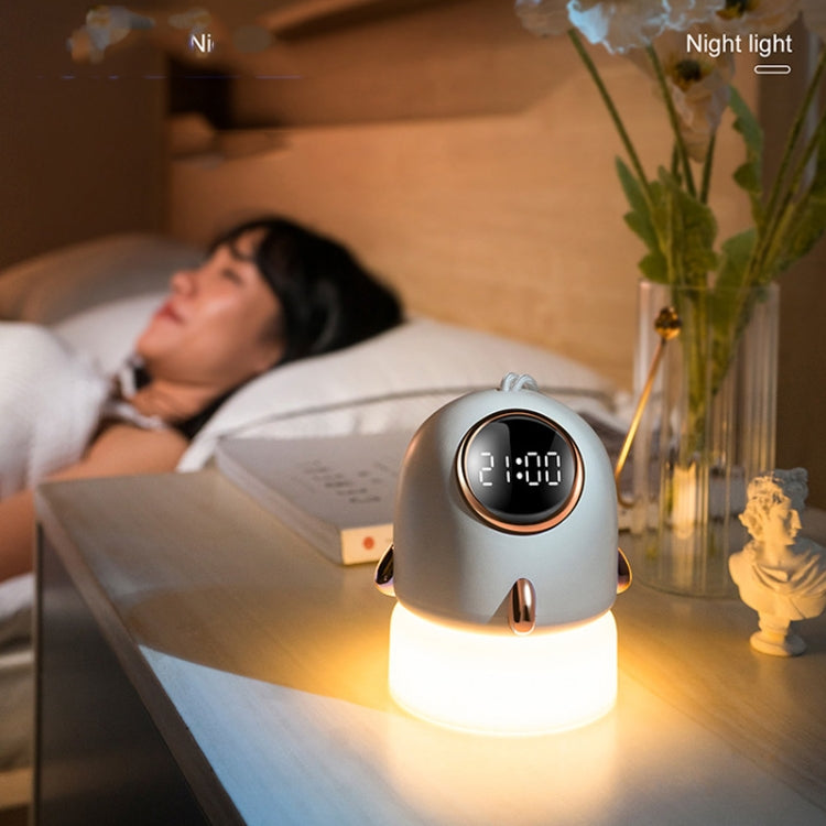 TW-L47 Small Rocket Portable Clock LED Projection Lamp(Yellow) by bashfashion