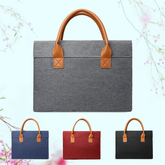 15.6 Inch Oxford Cloth Lightweight Portable Laptop Bag With PU Handle(Red) by bashfashion