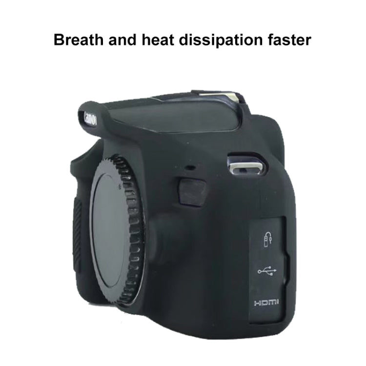 Soft Silicone Protective Case for Canon EOS 2000D (Red) by bashfashion