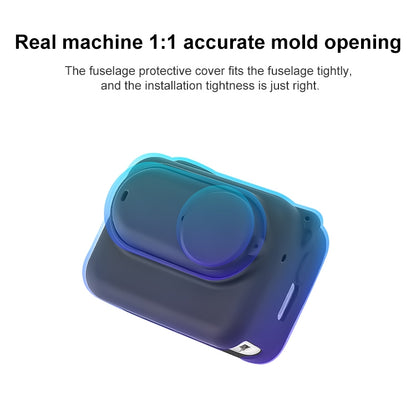 For Insta360 GO 3 Camera Body Charging Case Silicone Case with Lens Cap & Strap (Orange) by bashfashion