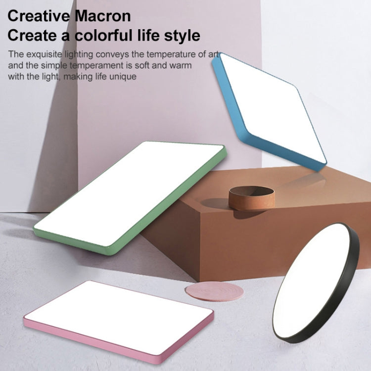 Macaron LED Round Ceiling Lamp, Stepless Dimming, Size:78cm(Yellow) by bashfashion