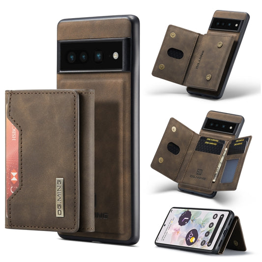 For Google Pixel 7 Pro 5G DG.MING M2 Series 3-Fold Multi Card Bag Phone Case(Coffee) by DG.MING