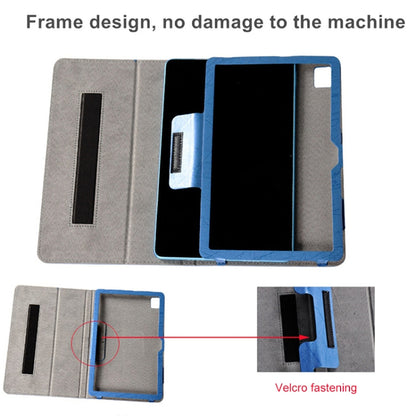 For TCL Tab Pro 5G Flower Embossed Leather Tablet Case with Holder(Black) by bashfashion