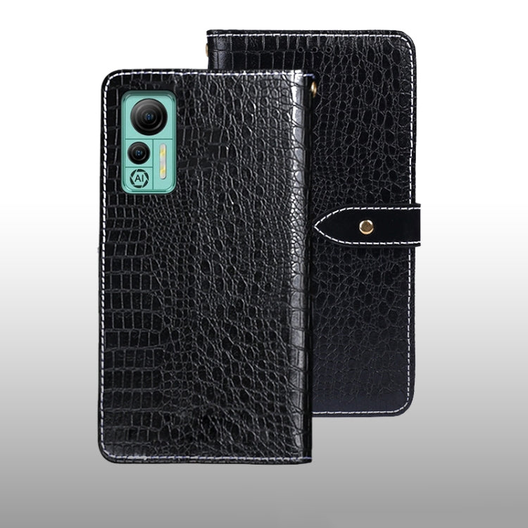 For Ulefone Note 14 idewei Crocodile Texture Leather Phone Case(Black) by idewei