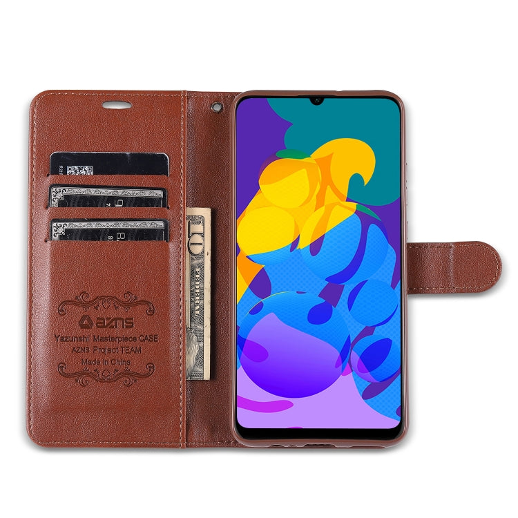For Huawei P Smart 2020 AZNS Sheepskin Texture Horizontal Flip Leather Case with Holder & Card Slots & Wallet(Brown) by AZNS