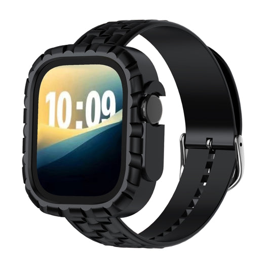 For Apple Watch Ultra 3 / 2 / 1 49mm TPU Case Integrated Watch Band(Black) by bashfashion