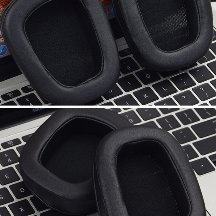 1 Pair Printing Insert Replacement Earpads For Logitech G533 / G633 / G635 / G933 / G935, Material:Protein Leather and Ice Silk Fabric(Black Mesh) by bashfashion