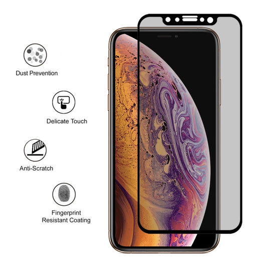 For iPhone XS Max ENKAY Hat-Prince 0.26mm 9H 6D Privacy Anti-glare Full Screen Tempered Glass Film by ENKAY