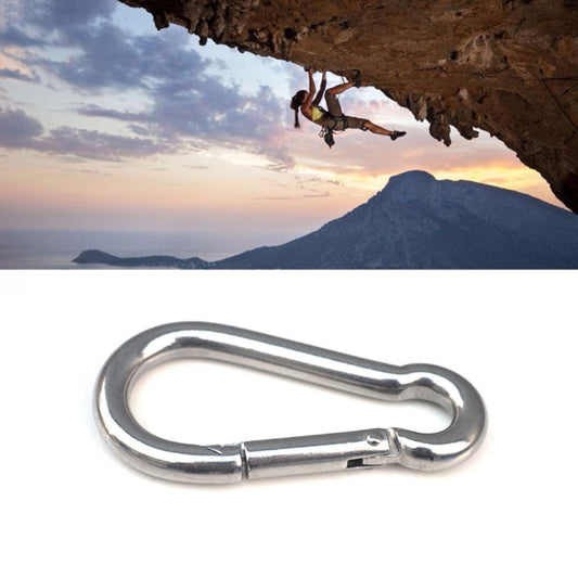M12 Stainless Steel Carabiner Spring Hook Multi-tool Mountaineering Buckle Lock Camping Hook Rope, Inner Diameter: 11.73mm by bashfashion