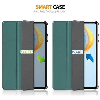 For Honor Pad V8 ENKAY Tri-fold Custer Texture Leather Smart Tablet Case(Black) by ENKAY