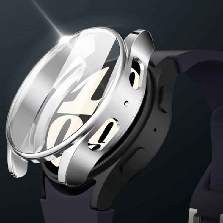 For Samsun Galaxy Watch 7 40mm Full Coverage TPU Electroplated Watch Protective Case(Grey) by bashfashion