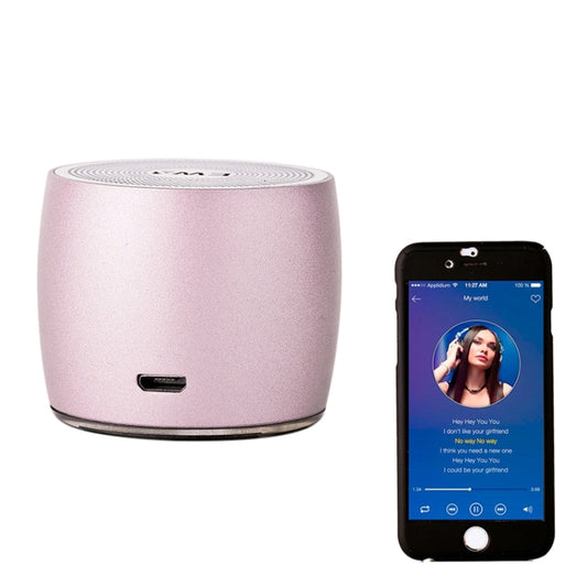 EWA A103 Portable Bluetooth Speaker Wireless Heavy Bass Bomm Box Subwoofer Phone Call Surround Sound Bluetooth Shower Speaker(Rose Gold) by EWA