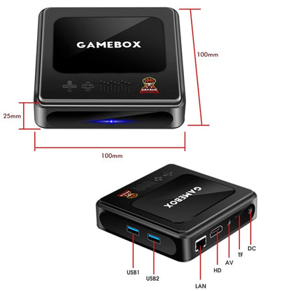 GD10 64G Built-In 30000+ Games Dual System Set-Top Box 3D Home 4K HD TV Game Console Box US Plug(Black) by ANBERNIC