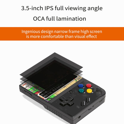 Miyoo Mini Plus 3.5 Inch IPS Screen Retro Handheld Game Console 128GB 25K Games(Grey) by bashfashion