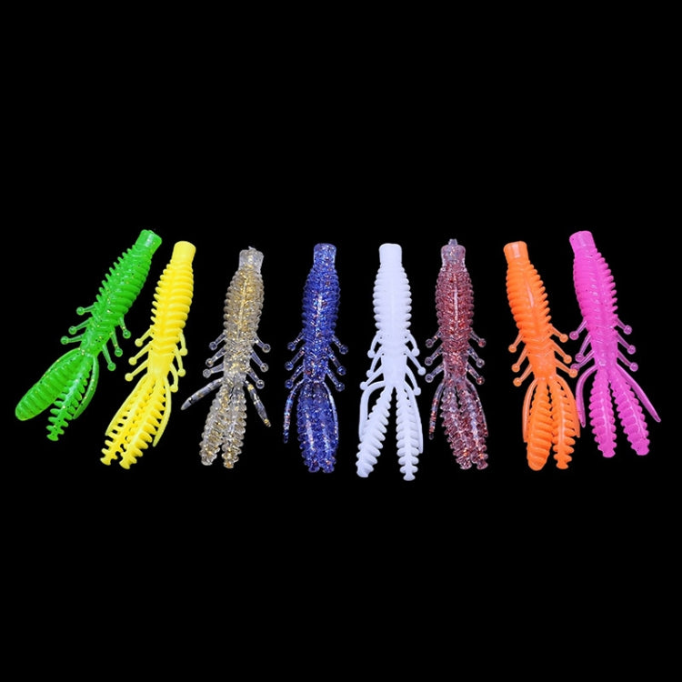 50pcs Large Reverse Threaded Floating Inverted Shrimp Bait(Flash Gold) by bashfashion