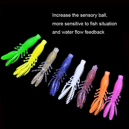 50pcs Large Reverse Threaded Floating Inverted Shrimp Bait(Flash Gold) by bashfashion