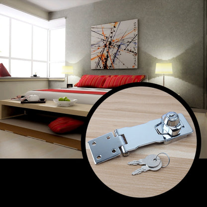 3 inch Non-Interlocking No Hole Hook With Locking Hasp Chest Of Drawers Door Lock With Iron Key by bashfashion