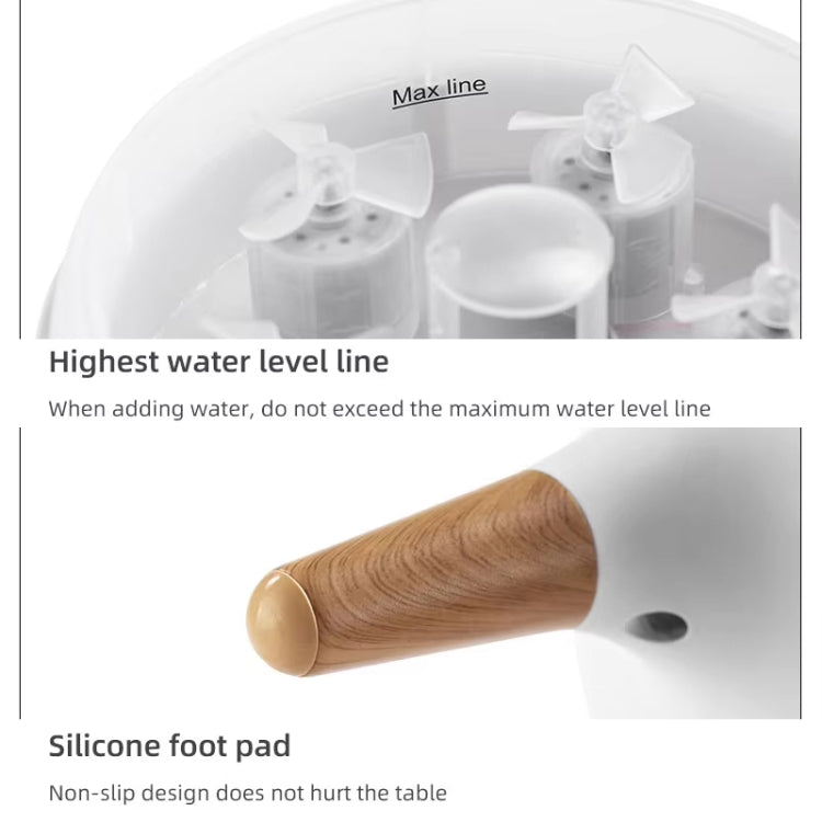 Dynamic Multi-Spray Aromatherapy Diffuser With Colorful Lights Remote Control Humidifier US Plug(V80 Spit Circle Upgrade Model) by bashfashion