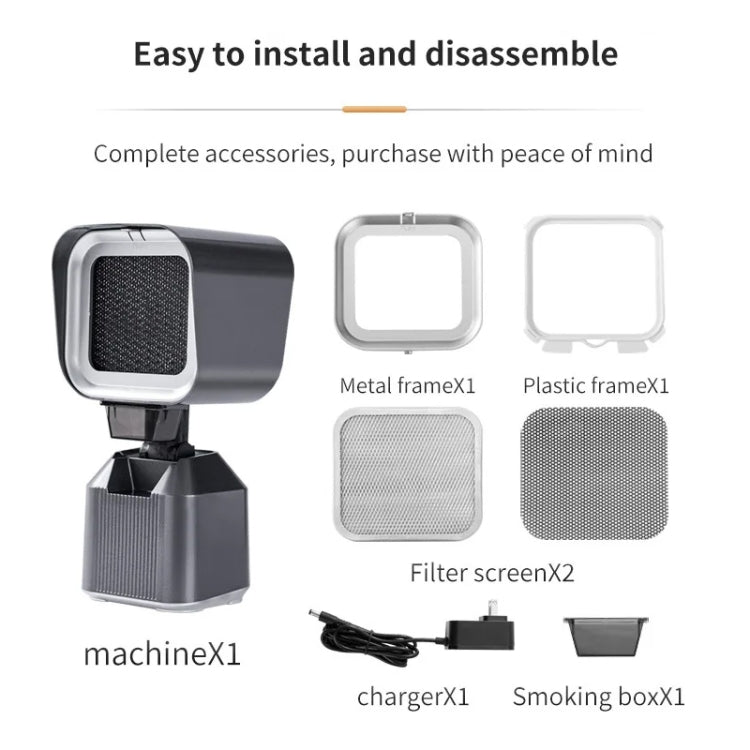 Desktop Range Hood Barbecue Small Movable Liftable Extractor Hood 2 Wind Speeds Adjust EU Plug by bashfashion