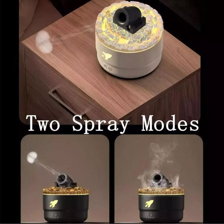 Turret Shape Aromatherapy Humidifier With 3-speed Timer 7-color Atmosphere Light USB Plug Black by bashfashion