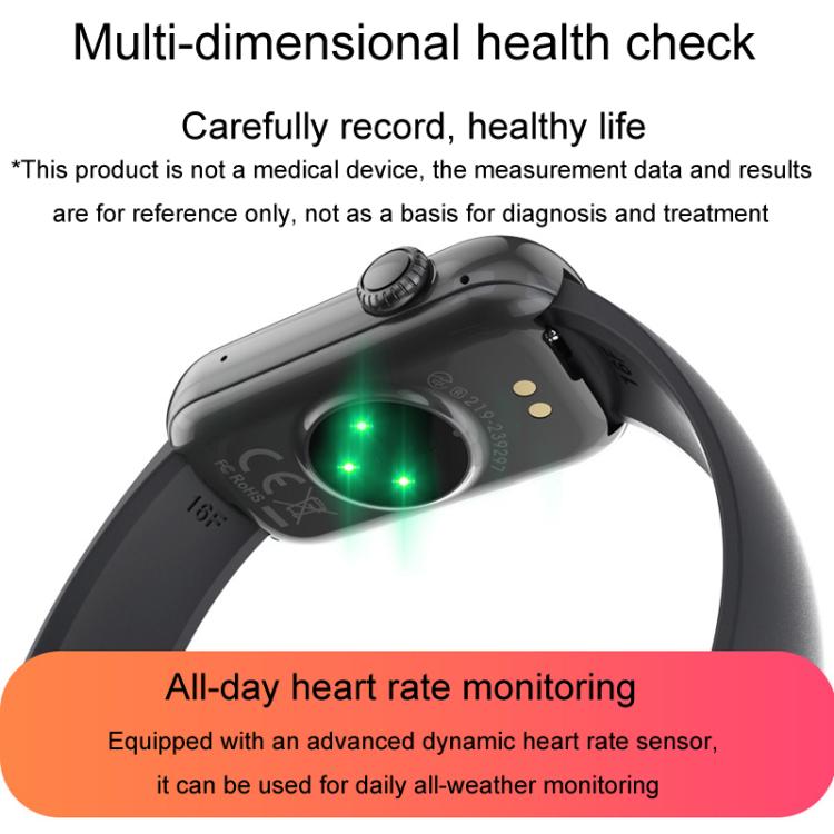 QS50 1.47inch TFT Screen Smart Wristband Support Bluetooth Calling / Oxygen Detection / Sleep Detection / Heart Rate Detection(Gray Green) by bashfashion