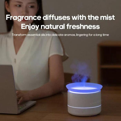 200ml Sea of Clouds Aroma Diffuser Essential Oil Humidifier with 7-Color Mood Lights USB-Powered, Color: White by bashfashion