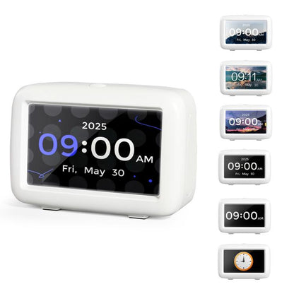 4.3-Inch Desktop Digital Clock With Time And Date For Dementia(White) by bashfashion